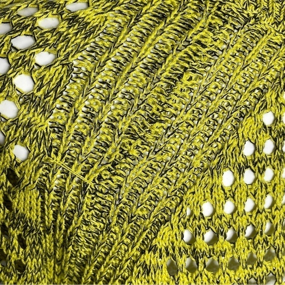 Lucca Couture yellow and black open knit sweater small - Picture 8 of 9